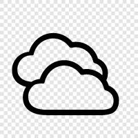 clouds in the sky, clouds over head, cumulus, cumulus clouds icon svg