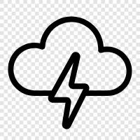 clouds, weather, storm, lightning icon svg