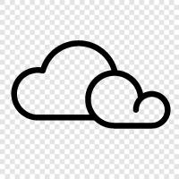 clouds, blue, white, day icon svg