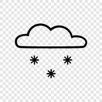 clouds, snow, meteorology, weather icon svg