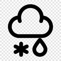 Clouds, Thunder, Water, Earth icon svg