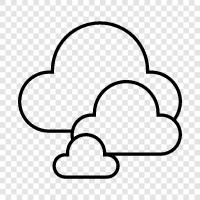 clouds, precipitation, dismal, rain icon svg