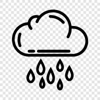 clouds, thunderstorms, rainfall, wet icon svg