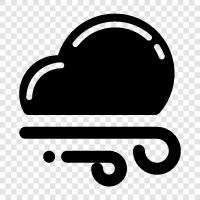 clouds, wind, weather, forecast icon svg