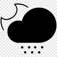 clouds, thunder, lightning, precipitation icon svg