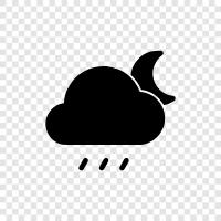 clouds, precipitation, thunderstorm, rainfall icon svg