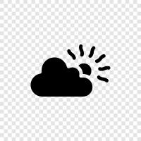 clouds, sky, sun, day icon svg