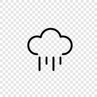 cloudy, wet, thunderstorm, raindrop icon svg