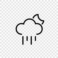 cloudy, wet, shower, thunderstorm icon svg