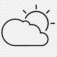 Cloudy, Sky, Sunshine, Grey icon svg