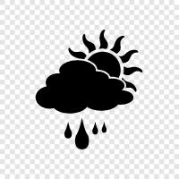 cloudy day, stormy day, dismal day, wet day icon