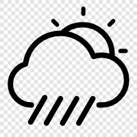 cloudy day, gloomy day, dreary day, rainy weather icon svg