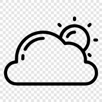 cloudy day, cloudy skies, overcast day, overcast skies icon svg