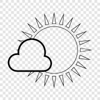 Cloudy, Skies, Weather, Partially Cloudy icon svg