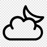 Cloudy Night, Dark Night, Night, Cloud Night icon svg