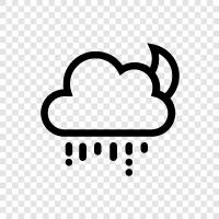 Cloudy Nights, Rainy Days, Grey Skies, Cloudy Rain icon svg