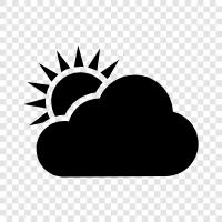 Cloudy, Sun, Weather, Skies icon svg