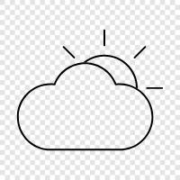 Cloudy, Sunny, Humid, Partially Cloudy icon svg