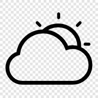 Cloudy, Sky, Weather, Rain icon svg