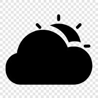 Cloudy, Weather, Clouds, Sky icon svg