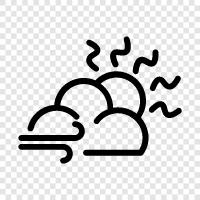 cloudy, windy, weather, forecast icon svg