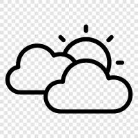 Cloudy, Sky, weather, Partly Cloudy icon svg