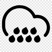 cloudy, wet, thunderstorm, rainy icon svg