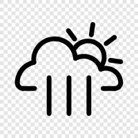 Cloudy, Thunder, Lightning, Weather icon svg