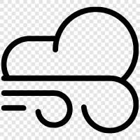 cloudy, windy, rainy, thunderstorm icon svg