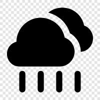 cloudy, wet, thunderstorms, rainy icon svg