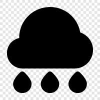 cloudy, wet, thunderstorm, rainfall icon svg