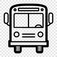 coach, bus station, bus stop, bus route icon svg