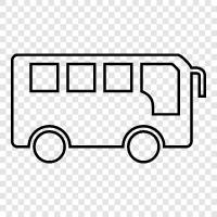 bus, transport, reise, pendeln symbol