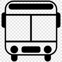 coach, bus stop, bus route, bus timetable icon svg