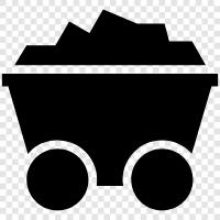 coal trucks, coal mining, coal transportation, coal storage icon svg