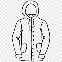 Coat, Vest, Raincoat, Parka icon svg