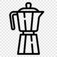 coffee, tea, espresso, French press icon svg