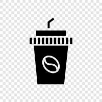 coffee, cup, drink, iced coffee icon svg