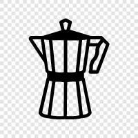 Kaffee, Brauen, Topf, Kaffeemaschine symbol