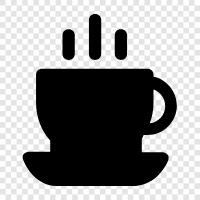 Kaffee, heißer Kaffee, kalter Kaffee, Eiskaffee symbol