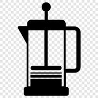 coffee, coffee maker, manual, single serve icon svg