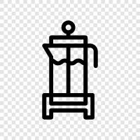 Coffee, Brewing, Coffee Maker, French Press icon svg