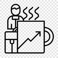 Coffee for Business, Coffee for Work, Coffee for Entrepreneurs, Coffee for icon svg