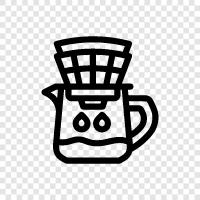 Kaffeezubereitung, Kaffeestube, Kaffeebohne, Kaffeeschleifer symbol