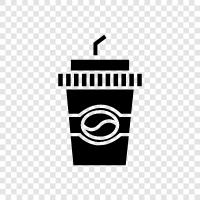 coffee mug, coffee thermos, coffee maker, iced coffee icon svg