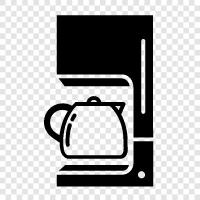 coffee pots, coffee makers, single serve coffee makers, pod coffee makers icon svg