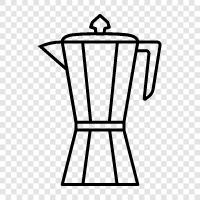 Coffee Press, French Press, Drip Coffee, Single Serve Coffee Maker icon svg