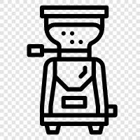 Coffee Roaster, Coffee Maker, Burr Grinder, Grinder icon svg