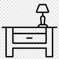 coffee table, end table, cocktail table, side table lamps icon svg