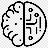 Bilişsel fonksiyon, beyin hasarı, beyin görüntüleme, beyin cerrahisi ikon svg